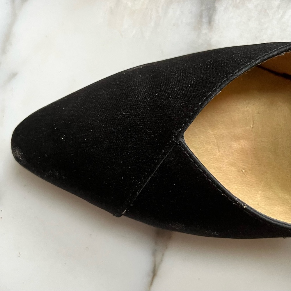 Nina Elegant Black Fabric Women's Heels Shoes Size 6 1/2 - Picture 3 of 7